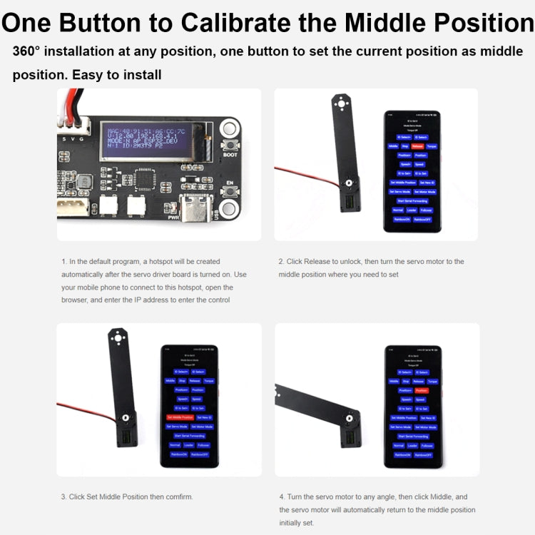 Waveshare 25127 20kg.Cm 106PRM High Speed Bus Servo Motor(ST3215-HS) - free shipping - PMC TechLife - Order now!