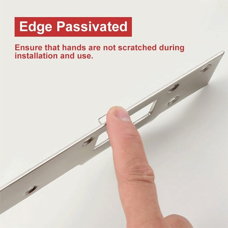 Heavy Duty Metal Latch Plate for Exterior Interior Door Double Hole Reinforcement Striker Plates(White) - Door Locks & Cabinet Locks by PMc TechLife | Online Shopping South Africa | PMc TechLife | Buy Now Pay Later Mobicred