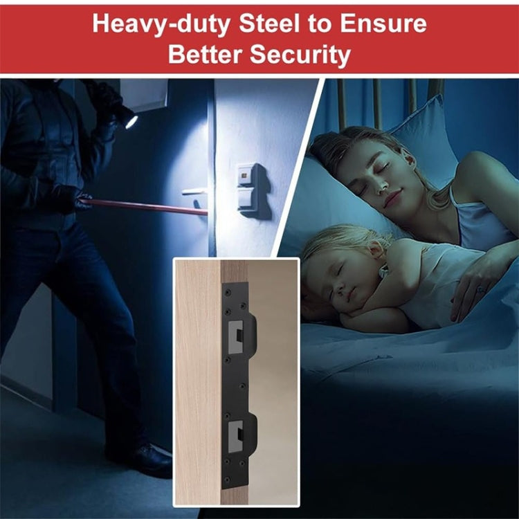 Heavy Duty Metal Latch Plate for Exterior Interior Door Double Hole Reinforcement Striker Plates(White) - Door Locks & Cabinet Locks by PMc TechLife | Online Shopping South Africa | PMc TechLife | Buy Now Pay Later Mobicred