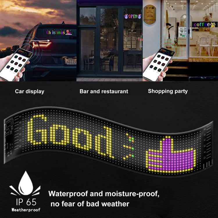 7x17.3cm（16 x 32 LEDs) Car Flexible Display Advertising Screen APP Bluetooth Smart Screen - free shipping - PMC Jewellery - Order now!