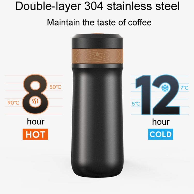 Portable Thermos Tea Brewer Coffee Filter Stainless Steel Carry-On French Press Kettle, Capacity: 320ml - free shipping - PMC TechLife - Order now!