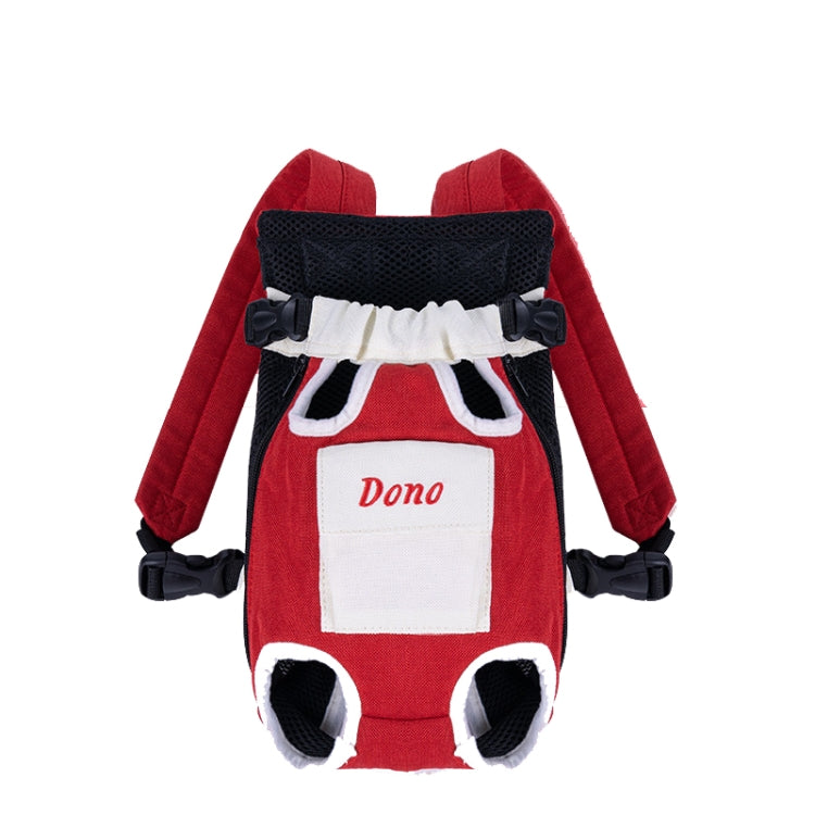 DONO Pet Four-legged Bag Outdoor Carrying Bag Breathable Backpack, Size: L(Red White) - Pet Bags by DONO | Online Shopping South Africa | PMC TechLife | Buy Now Pay Later Mobicred