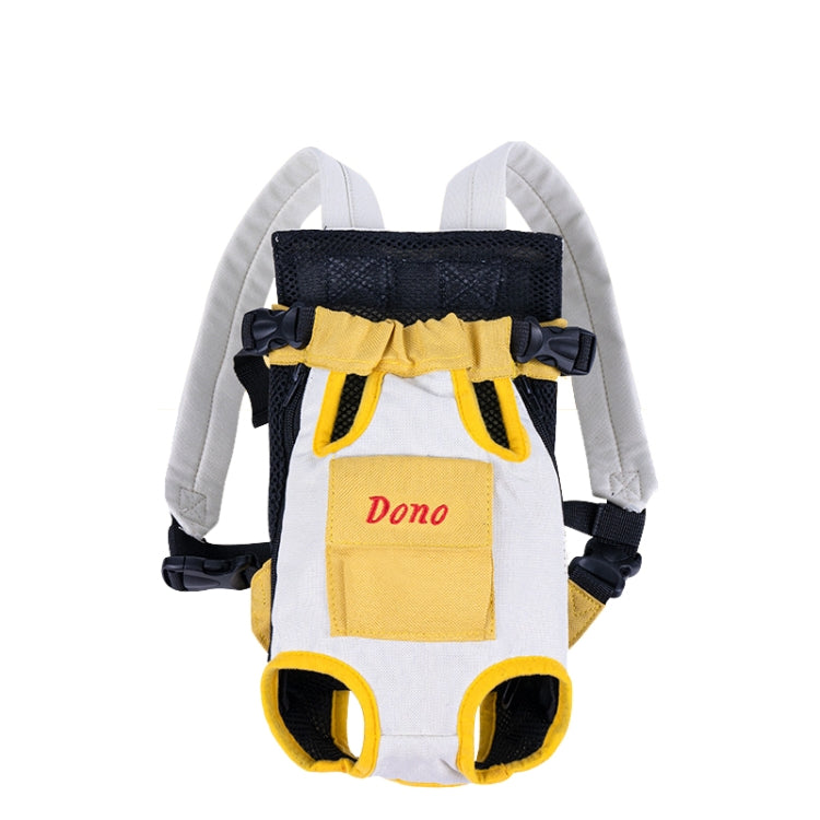 DONO Pet Four-legged Bag Outdoor Carrying Bag Breathable Backpack, Size: XXXL(Yellow White) - free shipping - PMC TechLife - Order now!