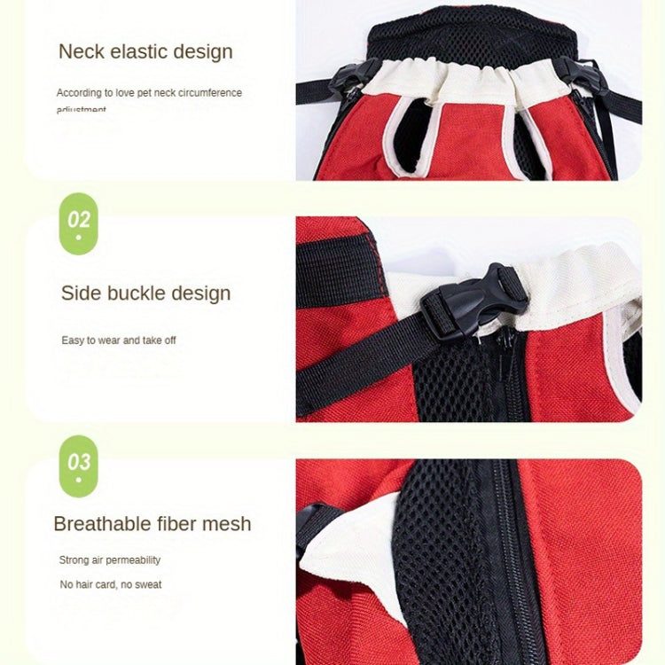 DONO Pet Four-legged Bag Outdoor Carrying Bag Breathable Backpack, Size: L(Yellow White) - Pet Bags by DONO | Online Shopping South Africa | PMC TechLife | Buy Now Pay Later Mobicred