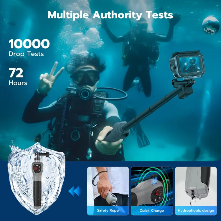 TELESIN 0.85m Underwater Selfie Stick Wireless Remote Control For GoPro HERO12 Black / HERO11 Black / HERO10 Black / HERO9 Black / HERO8 Black - free shipping - PMc TechLife - Order now!