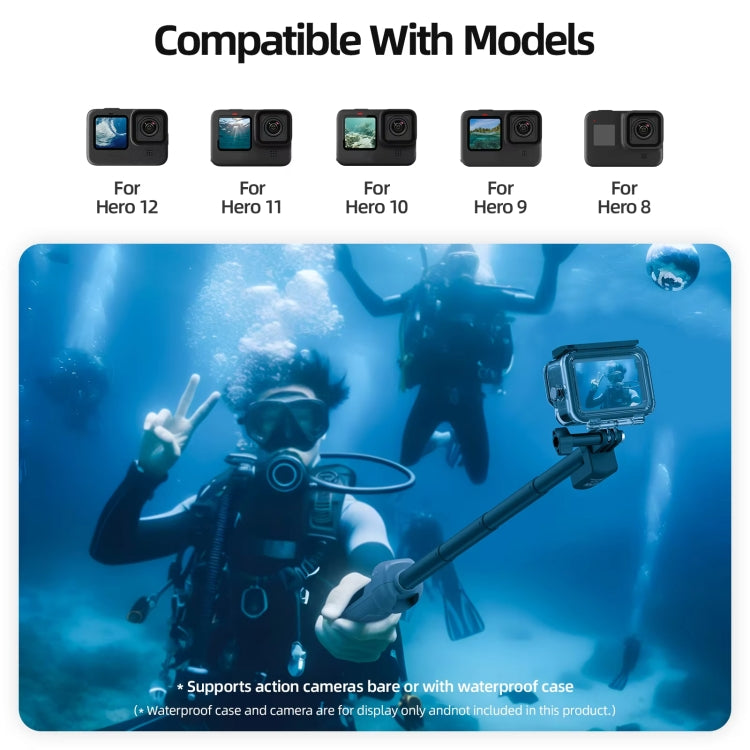 TELESIN 0.85m Underwater Selfie Stick Wireless Remote Control For GoPro HERO12 Black / HERO11 Black / HERO10 Black / HERO9 Black / HERO8 Black - free shipping - PMc TechLife - Order now!