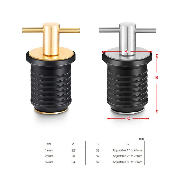 Marine Motorboat Deck Cross Drain Plug Screw, Size: Copper For 32mm - Marine Accessories & Parts by PMC Jewellery | Online Shopping South Africa | PMC Jewellery | Buy Now Pay Later Mobicred