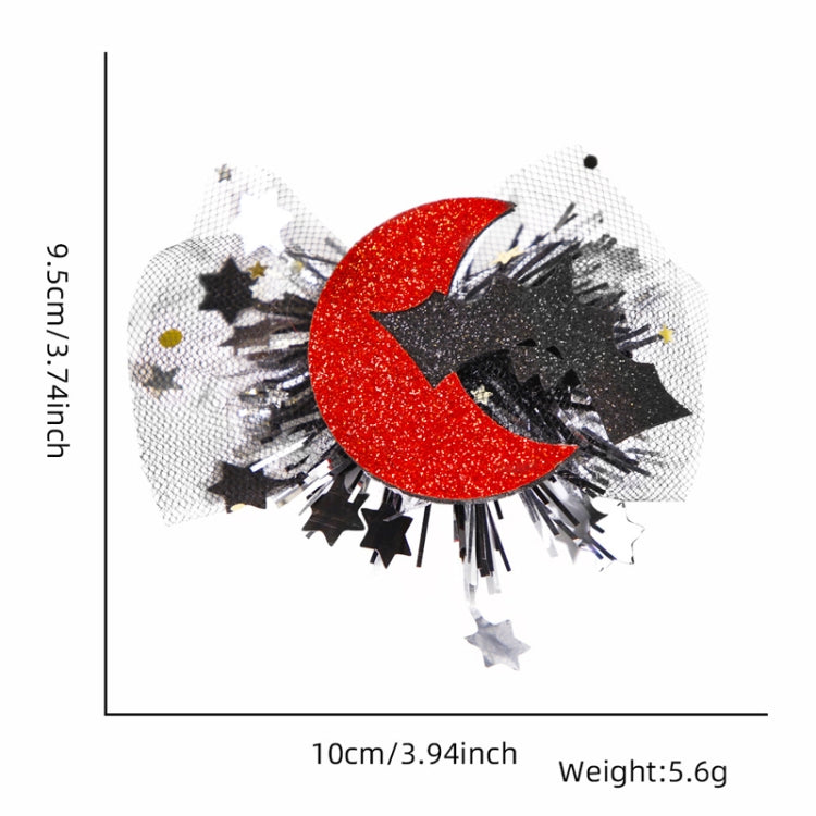 Halloween Hair Clips Hair Accessories Kids Party Dress Up Jewelry, Style: Red Moon Bat - free shipping - PMc TechLife - Order now!