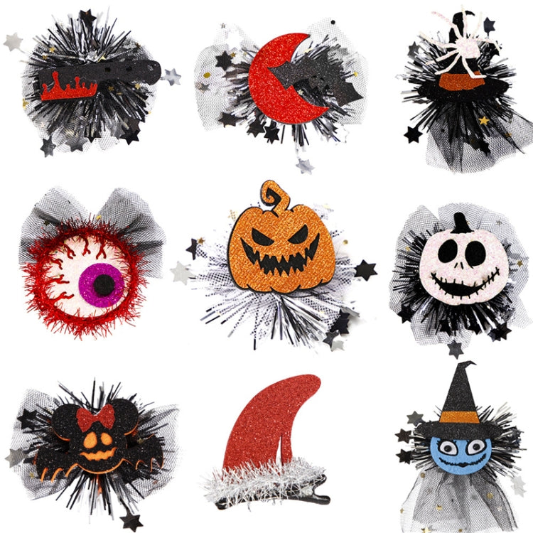 Halloween Hair Clips Hair Accessories Kids Party Dress Up Jewelry, Style: Red Moon Bat - free shipping - PMc TechLife - Order now!