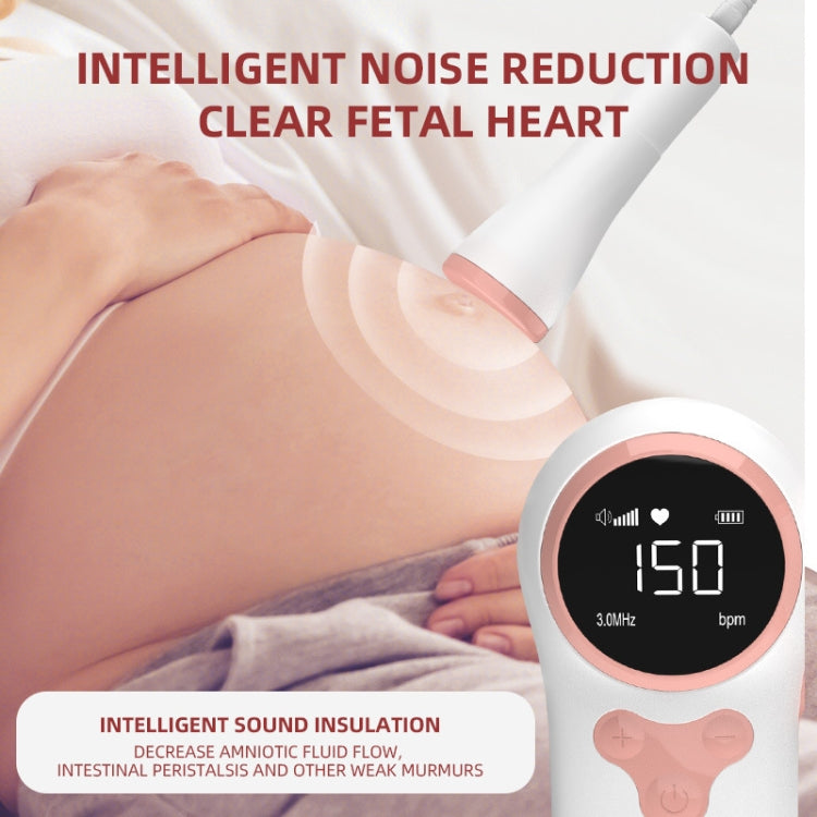 T505 IP5 Dustproof And Water-resistant Pregnant Women Home Doppler Fetal Heart Rate Monitor(Pink) - free shipping - PMC TechLife - Order now!