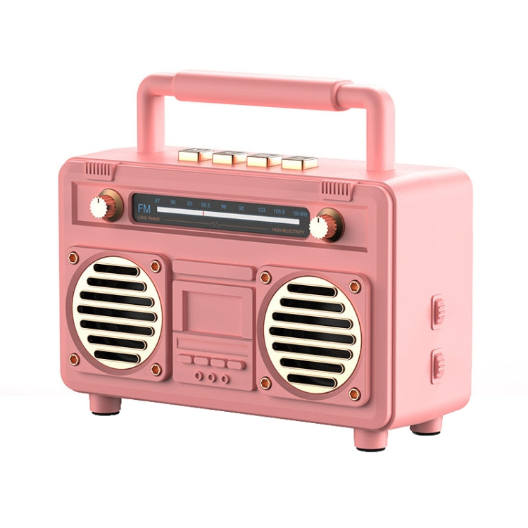 BT21 Retro USB Flash Drive FM Radio Wireless Bluetooth Speaker, Color: Pink - Desktop Speaker by PMC Jewellery | Online Shopping South Africa | PMC Jewellery | Buy Now Pay Later Mobicred