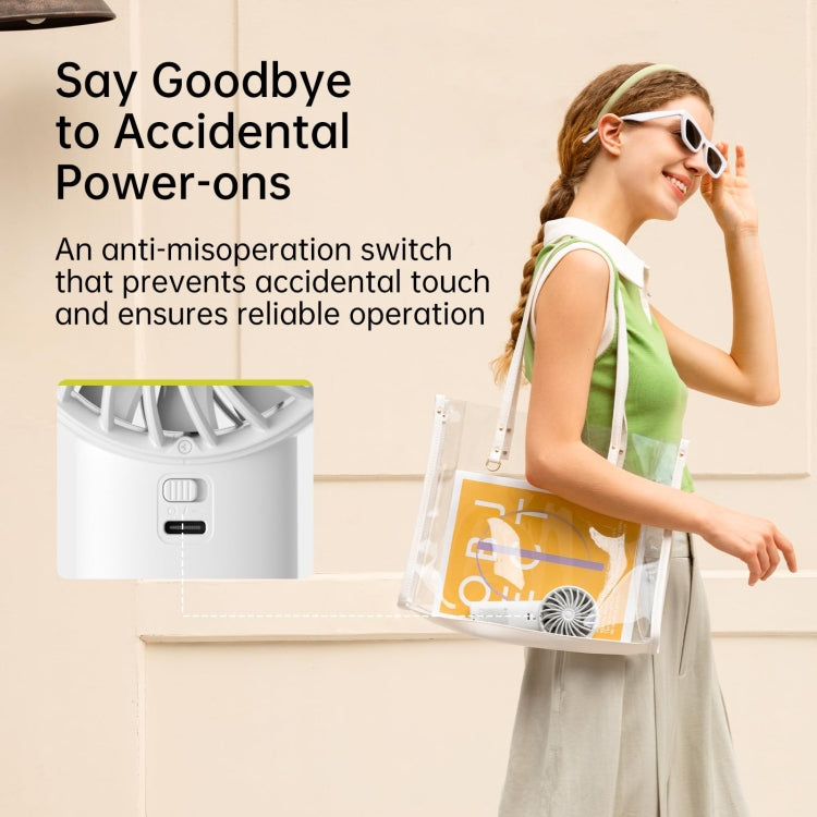 JisuLife Life4 Handheld Portable Small Rechargeable Fan, Battery Capacity: 3600mAh Black - free shipping - PMC Jewellery - Order now!