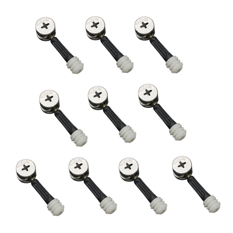 10pcs 40mm 3 In 1 Screw Connector Furniture Link Fixer Closet Eccentric Wheel Nut Connection Fastener - Furniture Accessories by PMC TechLife | Online Shopping South Africa | PMC TechLife | Buy Now Pay Later Mobicred