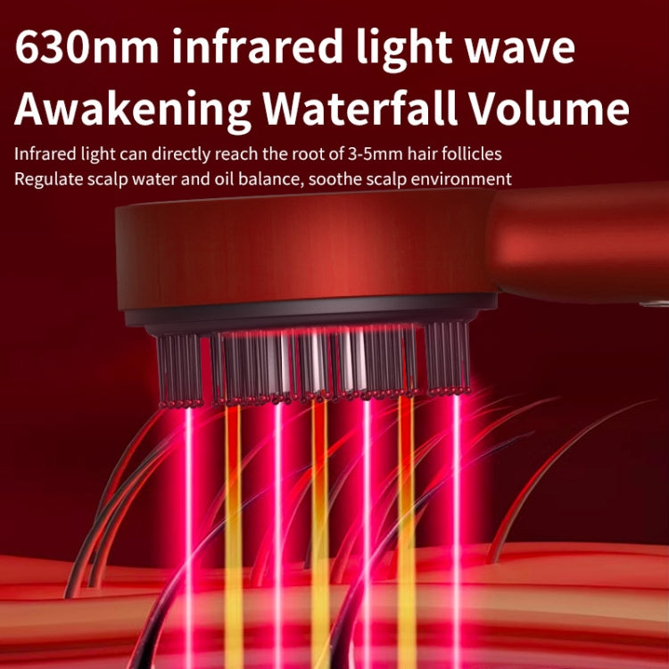 630nm Red Light Massage Comb Scalp Care Liquid Guide Hair Growth Instrument(Red) - free shipping - PMC TechLife - Order now!