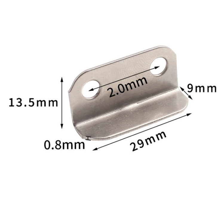 10pcs Lock Accessories L-Shaped Right Angle Office Drawer Lock Plate Furniture Parts Door Stopper(Silver) - Furniture Accessories by PMC TechLife | Online Shopping South Africa | PMC TechLife | Buy Now Pay Later Mobicred