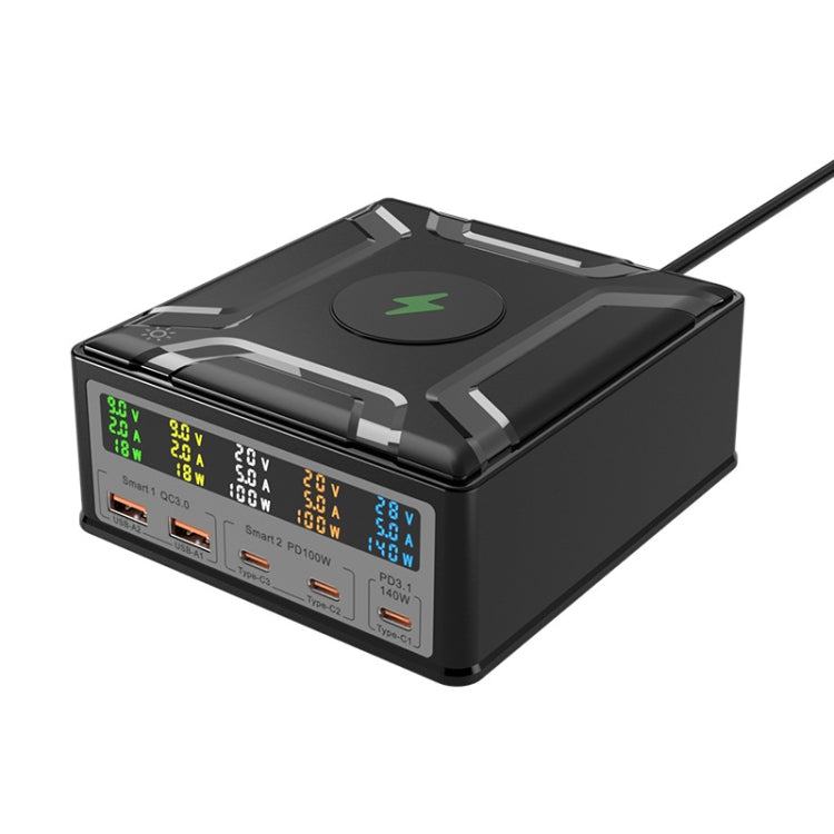 868D 6-In-1 260W High-Power Type-C+USB Multi Ports Charger Supports QI Wireless Charging(AU Plug) - free shipping - PMC Jewellery - Order now!
