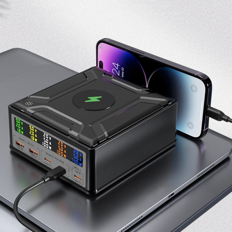 868D 6-In-1 260W High-Power Type-C+USB Multi Ports Charger Supports QI Wireless Charging(AU Plug) - free shipping - PMC Jewellery - Order now!
