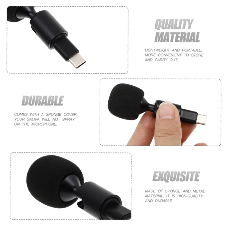 Mobile Phone Live Broadcast Microphone, Style: TYPE-C Straight Head Jerry Solution (Sponge Cover) - Microphone by PMC TechLife | Online Shopping South Africa | PMC TechLife | Buy Now Pay Later Mobicred