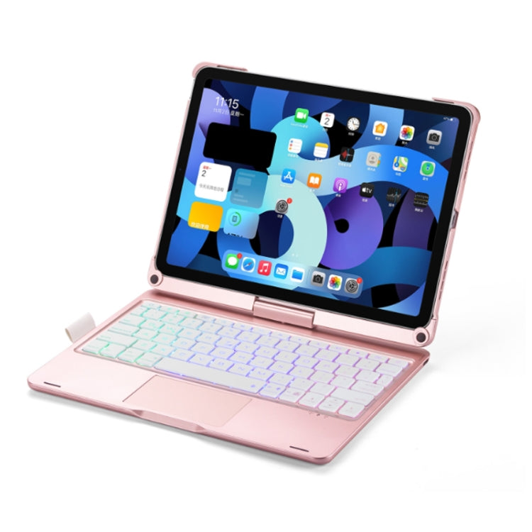 For iPad Pro 12.9 Inch 2022/2021/2020/2018 Tablet Bluetooth Touch Keyboard With Backlight 360 Degree Rotation(Rose Gold) - For iPad Pro by PMC Jewellery | Online Shopping South Africa | PMC Jewellery | Buy Now Pay Later Mobicred