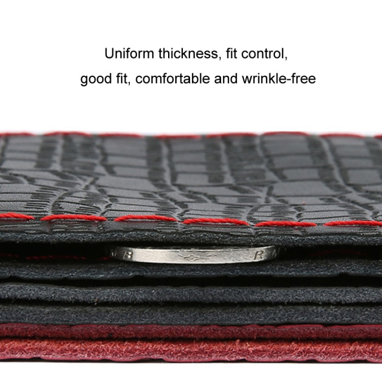 38cm Four-season Embossed Cowhide Hand-sewn Steering Wheel Cover(Wine Red) - free shipping - PMC TechLife - Order now!