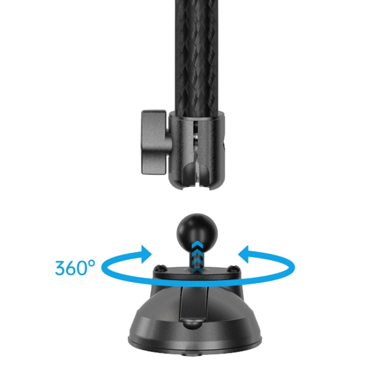 Telescopic Car Phone Mount Extension Arm Double Jointed Swivel Carbon Fiber Bracket Connecting Rod, Model: 235-335mm For 25.4mm Ball Head - free shipping - PMC Jewellery - Order now!