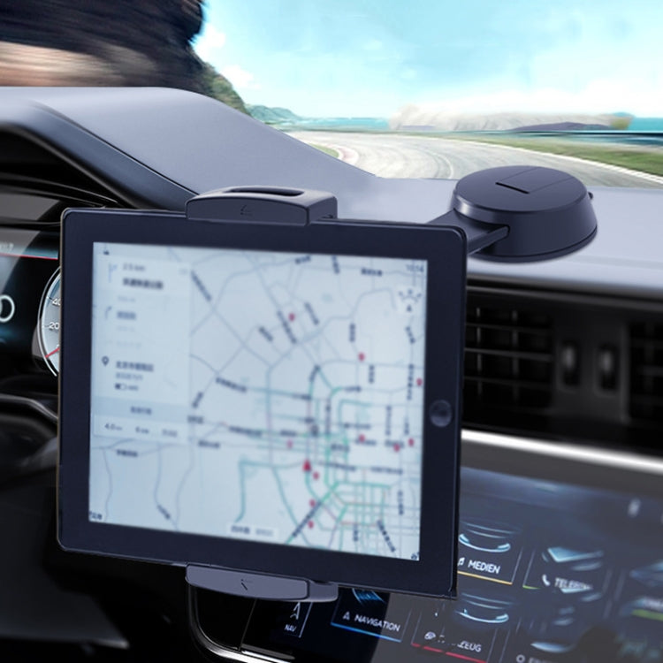 For iPad Car Tablet Holder Suction Cup Mount Car Dashboard Cellphone Stand(Black) - Universal Car Holders by PMC Jewellery | Online Shopping South Africa | PMC Jewellery | Buy Now Pay Later Mobicred