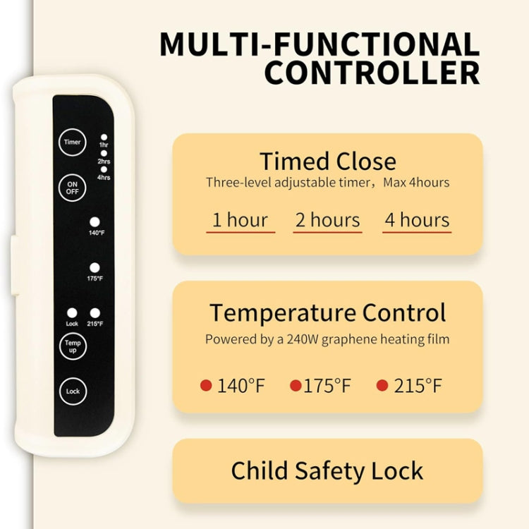 240W Electric Warming Tray Food Warmer with Adjustable Temperature, Timed Close US Plug - free shipping - PMC TechLife - Order now!