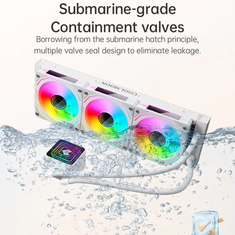 COOLMOON Glacier360 Computer Host Integrated ARGB CPU Water Cooler, Color: Black - free shipping - PMC Jewellery - Order now!