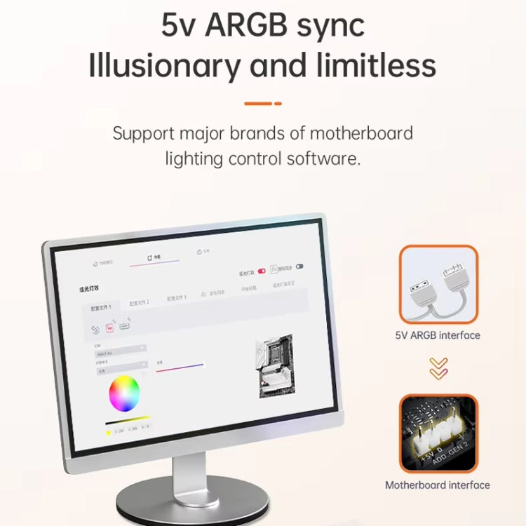 COOLMOON Glacier360 Computer Host Integrated ARGB CPU Water Cooler, Color: Black - free shipping - PMC Jewellery - Order now!