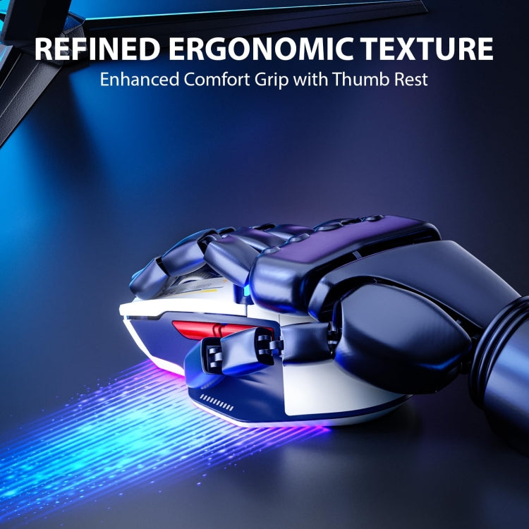 Inphic IN9 Tri-mode Wireless Bluetooth Gaming Office Computer Mouse(White Silent Edition) - free shipping - PMC Jewellery - Order now!
