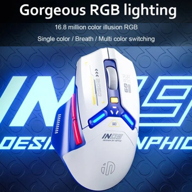 Inphic IN9 Tri-mode Wireless Bluetooth Gaming Office Computer Mouse(White Silent Edition) - free shipping - PMC Jewellery - Order now!