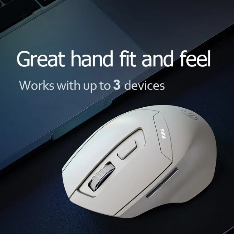 Inphic DR6 2.4G Wireless + Bluetooth 5.0/4.0 Tri-mode Charging Mute Office Gaming Computer Mouse(White Apricot) - free shipping - PMC Jewellery - Order now!