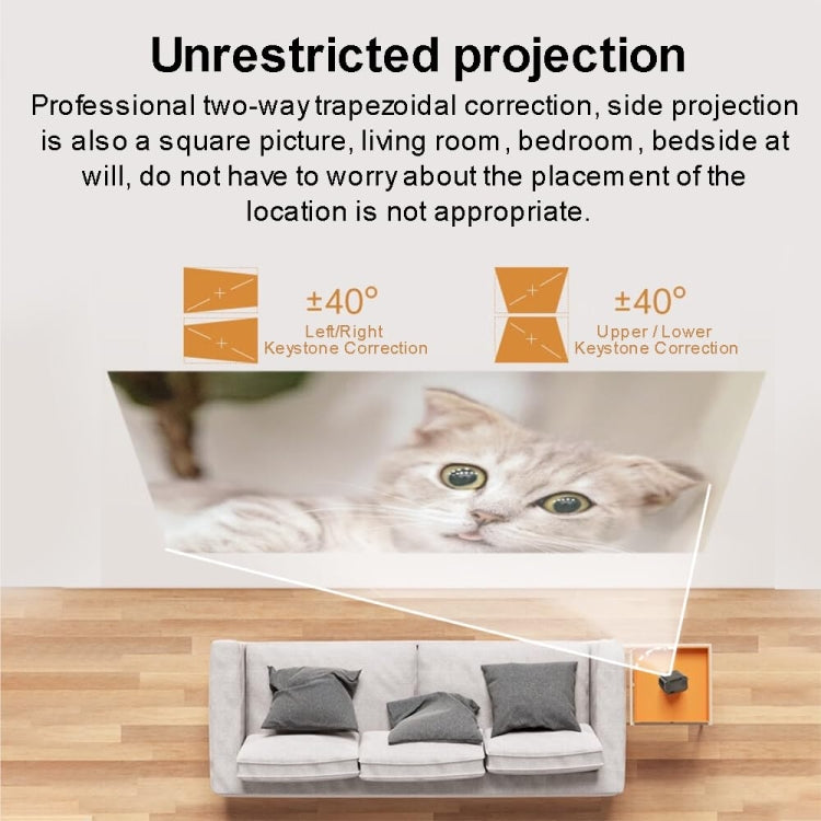 Same Screen Version For Mobile Phone Portable Mini Projector Smart Home Theater(US Plug) - free shipping - PMC Jewellery - Order now!