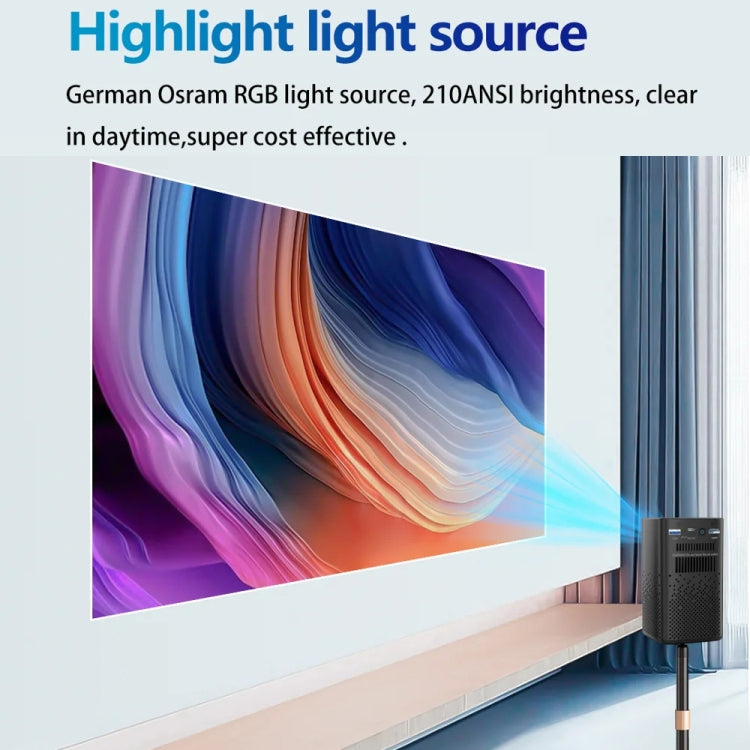 TOUMEI C900 Outdoor Portable Built-In Battery 4K HD Home Music Projector US Plug(Black) - Mini Projector by TOUMEI | Online Shopping South Africa | PMc TechLife | Buy Now Pay Later Mobicred
