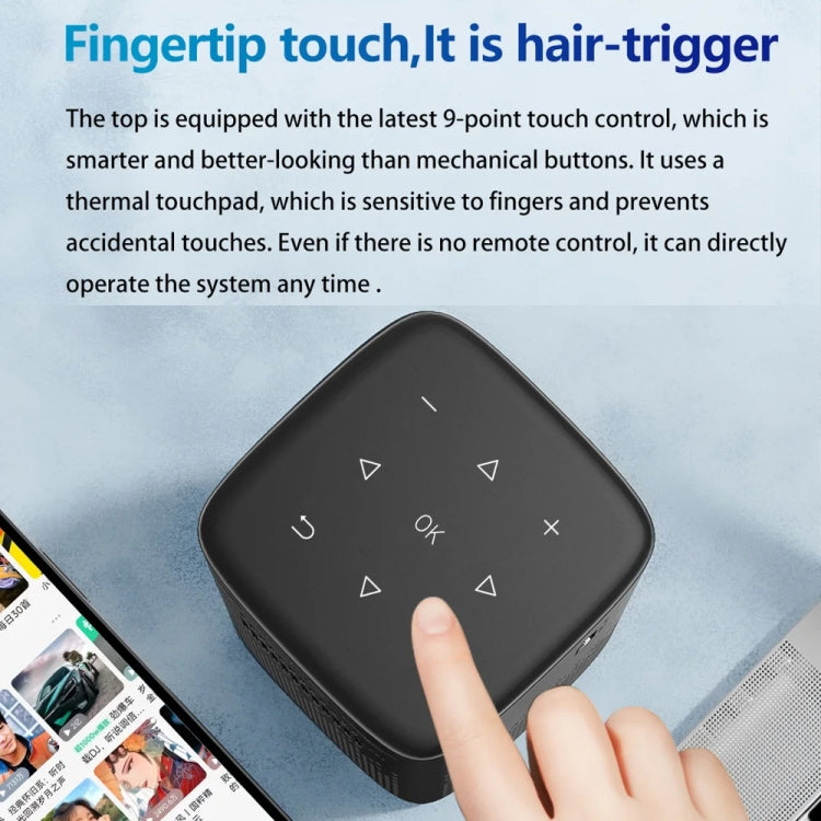 TOUMEI C900 Outdoor Portable Built-In Battery 4K HD Home Music Projector EU Plug(Black) - Mini Projector by TOUMEI | Online Shopping South Africa | PMc TechLife | Buy Now Pay Later Mobicred