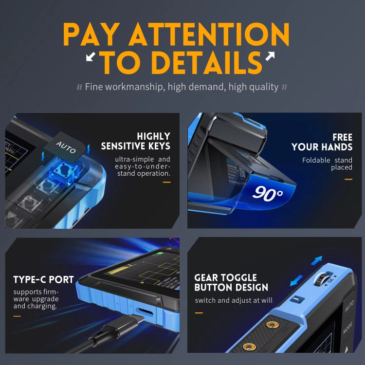 FNIRSI 2 In 1 Mini Portable Digital Oscilloscope Signal Generator, Set: Upgrade - free shipping - PMC Jewellery - Order now!