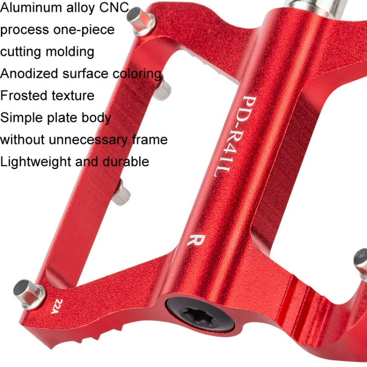 PROMEND PD-R41L 1pair Bicycle Aluminum Alloy Perrin Bearing Pedals(Red) - free shipping - PMc TechLife - Order now!