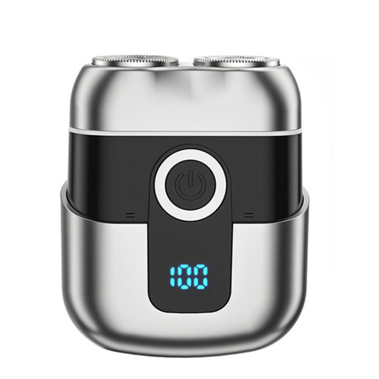 Double Ring Magnetic Electric Shaver Travel Portable Rechargeable Full Body Washable Men Razor(Grey) - Electric Shavers by PMC TechLife | Online Shopping South Africa | PMC TechLife | Buy Now Pay Later Mobicred