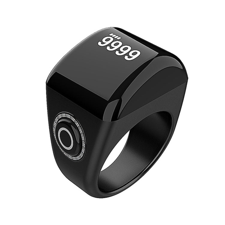Equantu Smart Bluetooth Finger Counter Muslim Prayer Time Reminder Ring, Style: Black 20mm - free shipping - PMC TechLife - Order now!