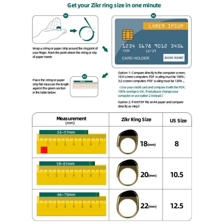 Equantu Smart Bluetooth Finger Counter Muslim Prayer Time Reminder Ring, Style: Black 20mm - free shipping - PMC TechLife - Order now!