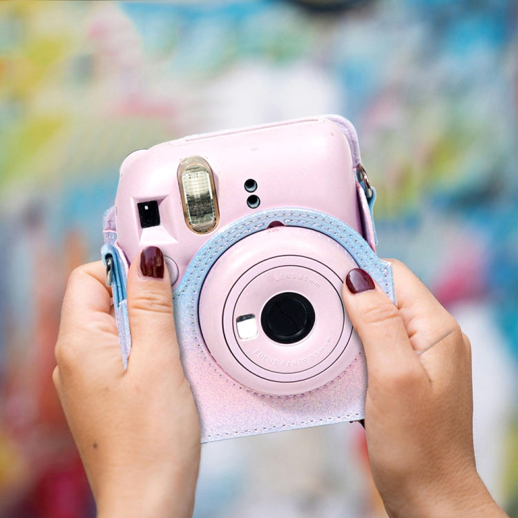 Colorful Starry Sky Camera Protection Bag For Fujifilm Instax Mini 12(Pink Purple) - Leather Bag by PMC TechLife | Online Shopping South Africa | PMC TechLife | Buy Now Pay Later Mobicred