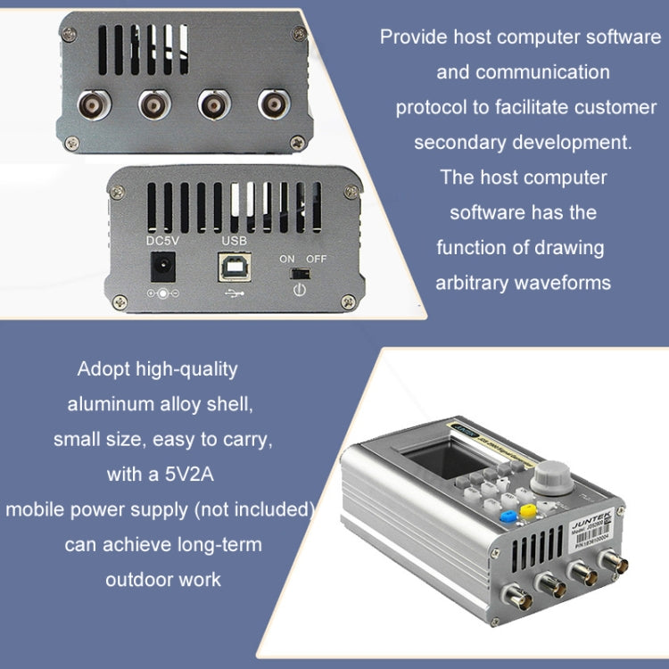 JUNTEK Programmable Dual-Channel DDS Function Arbitrary Waveform Signal Generator, Frequency: 40MHz(AU Plug) - Other Tester Tool by PMC TechLife | Online Shopping South Africa | PMC TechLife | Buy Now Pay Later Mobicred