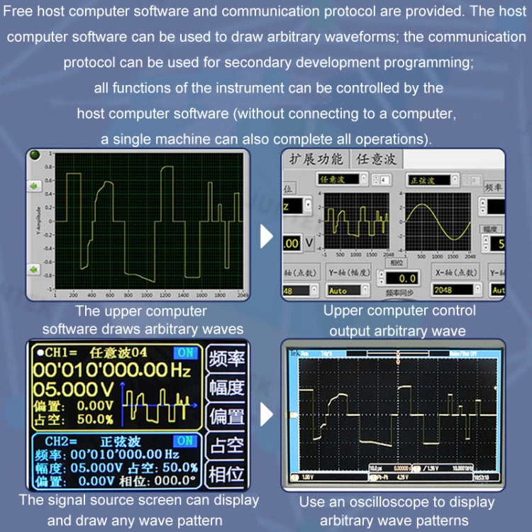 JUNTEK Programmable Dual-Channel DDS Function Arbitrary Waveform Signal Generator, Frequency: 50MHz(UK Plug) - Other Tester Tool by PMC TechLife | Online Shopping South Africa | PMC TechLife | Buy Now Pay Later Mobicred