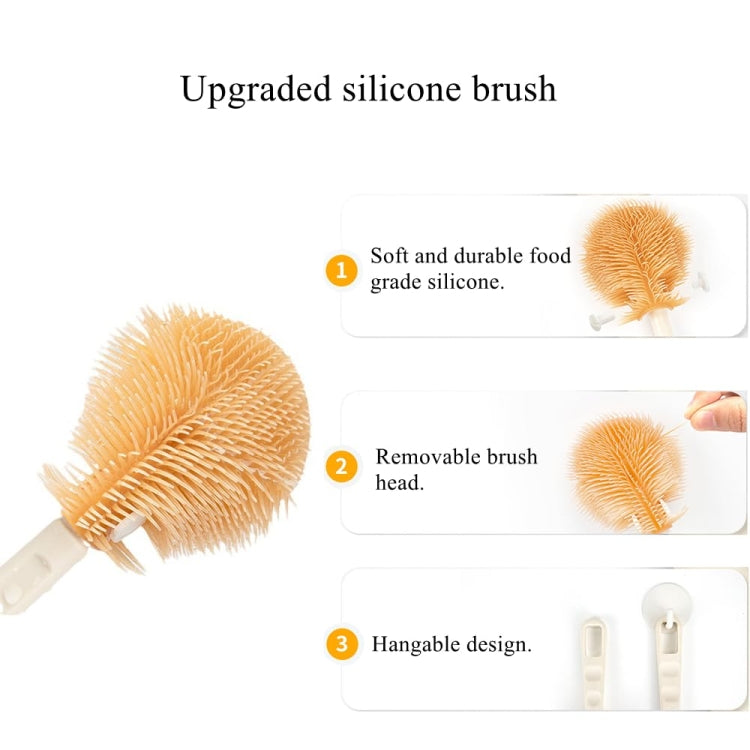 Silicone Portable Baby Bottle Brush Set Travel Cleaning Brush(Purple) - Cleaning Tools by PMc TechLife | Online Shopping South Africa | PMc TechLife | Buy Now Pay Later Mobicred