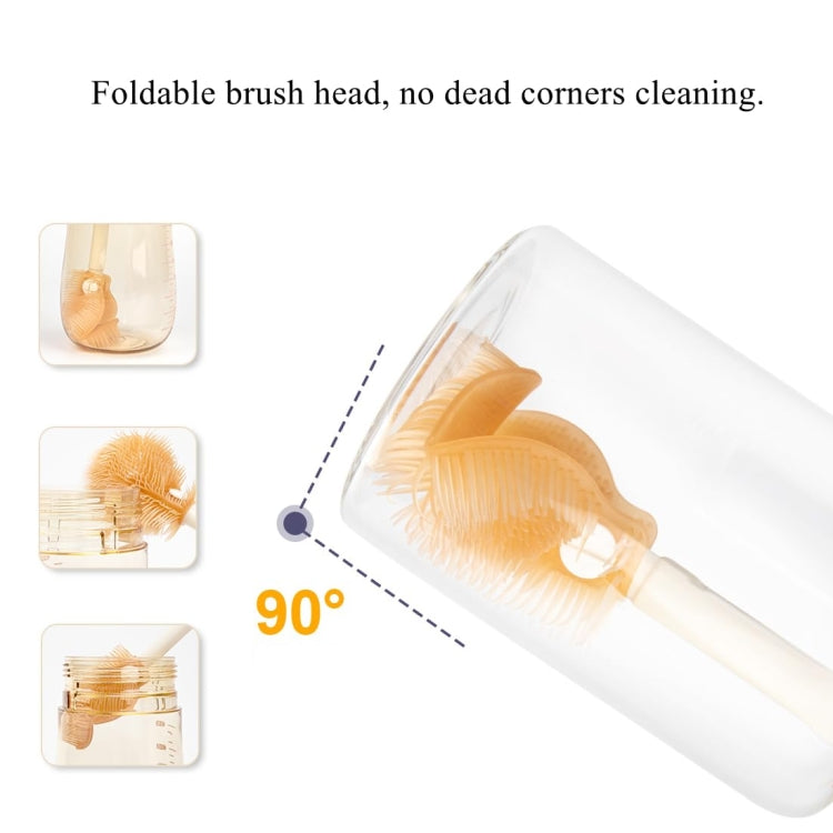 Silicone Portable Baby Bottle Brush Set Travel Cleaning Brush(Purple) - Cleaning Tools by PMc TechLife | Online Shopping South Africa | PMc TechLife | Buy Now Pay Later Mobicred