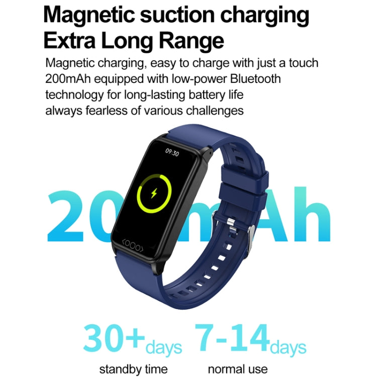 Uric Acid Blood Lipid Noninvasive Blood Sugar Heart Rate Oxygen Temperature Monitoring Smart Healthy Sports Bracelet(Blue) - Smart Wristbands by PMC TechLife | Online Shopping South Africa | PMC TechLife | Buy Now Pay Later Mobicred