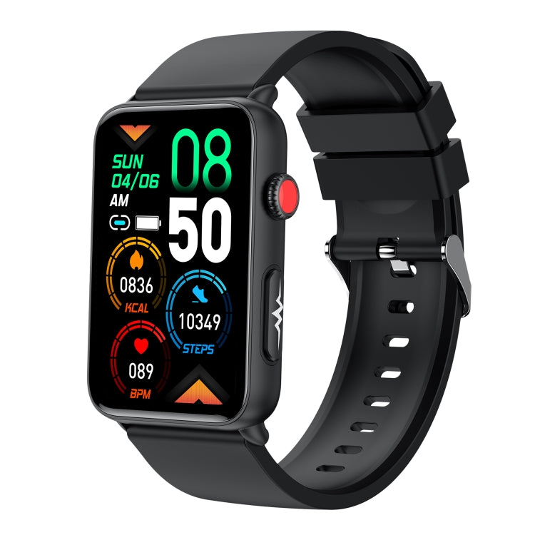 Smart Watch Ring ECG Temperature Heart Rate Blood Pressure Health Bluetooth Talking Watch, Color: Black Silicone - Smart Wristbands by PMC TechLife | Online Shopping South Africa | PMC TechLife | Buy Now Pay Later Mobicred
