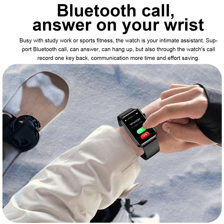 Smart Watch Ring ECG Temperature Heart Rate Blood Pressure Health Bluetooth Talking Watch, Color: Black Leather - Smart Wristbands by PMC TechLife | Online Shopping South Africa | PMC TechLife | Buy Now Pay Later Mobicred