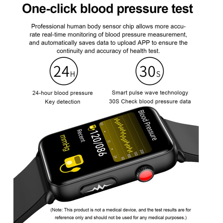 Smart Watch Ring ECG Temperature Heart Rate Blood Pressure Health Bluetooth Talking Watch, Color: Blue Silicone - Smart Wristbands by PMC TechLife | Online Shopping South Africa | PMC TechLife | Buy Now Pay Later Mobicred