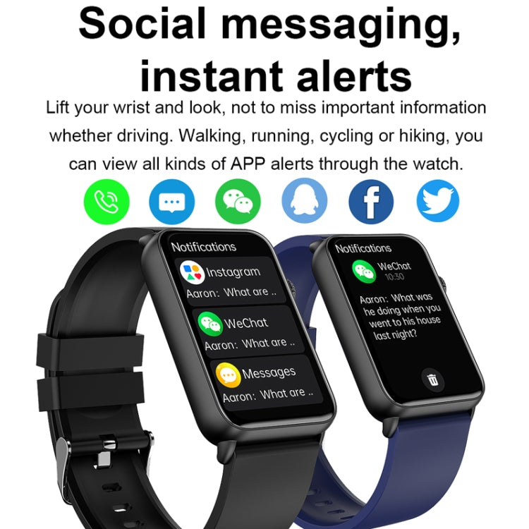 Smart Watch Ring ECG Temperature Heart Rate Blood Pressure Health Bluetooth Talking Watch, Color: Blue Silicone - Smart Wristbands by PMC TechLife | Online Shopping South Africa | PMC TechLife | Buy Now Pay Later Mobicred